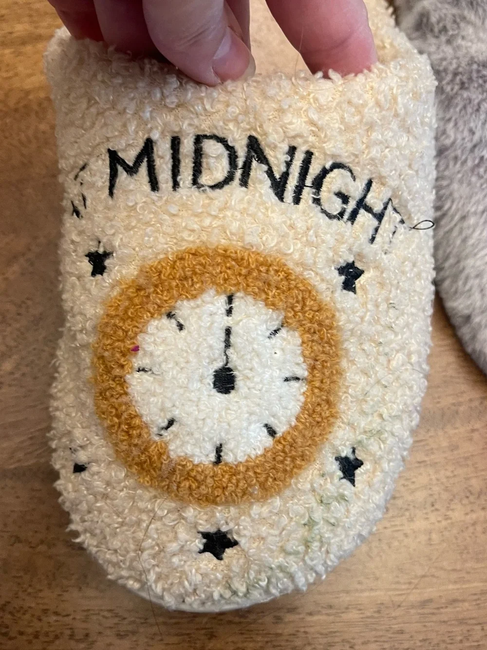 Swiftie midnight slippers and fluffy lemon slippers
